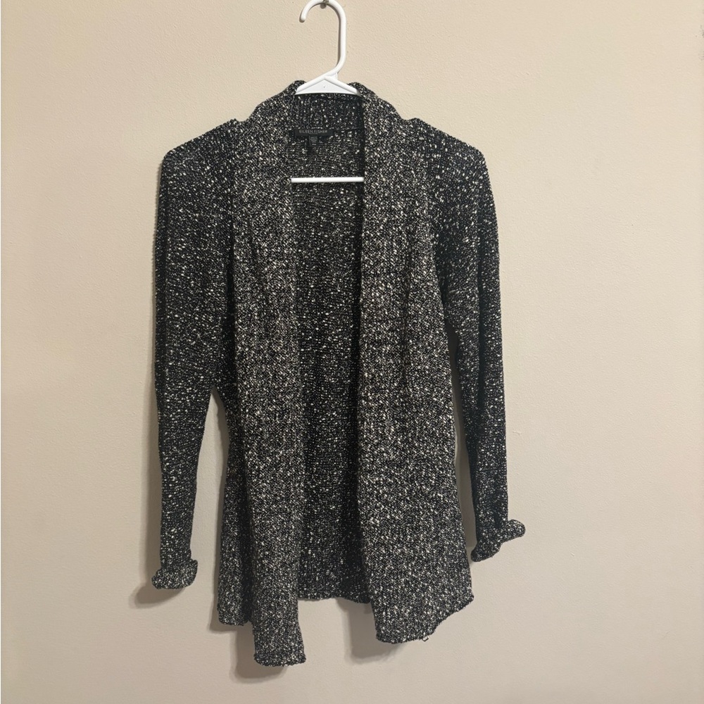 Eileen Fisher, black and white cardigan